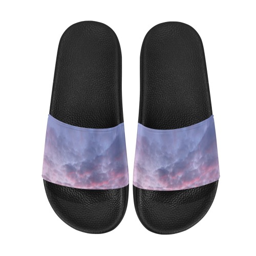 Morning Purple Sunrise Collection Men's Slide Sandals (Model 057)