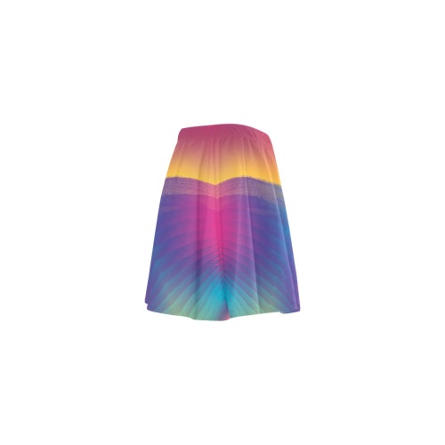 Ô Rainbow Feathers2 Mini Skating Skirt (Model D36)