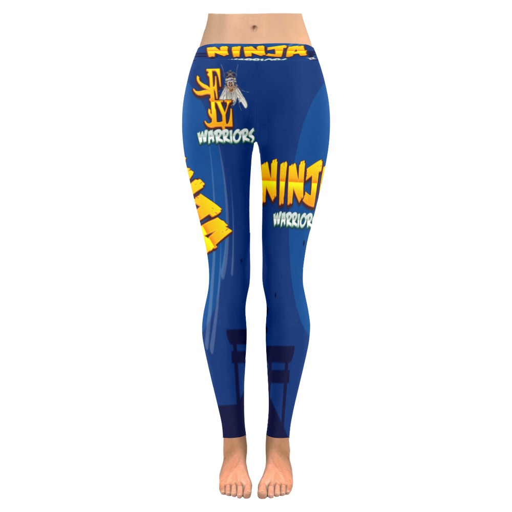 Ninja Warrior Collectable Fly Women's Low Rise Leggings (Invisible Stitch) (Model L05)