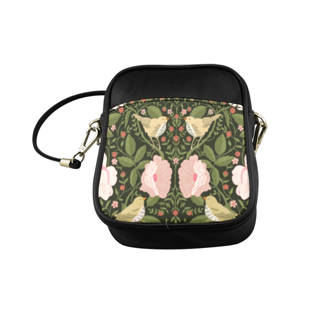 Birds and Flowers Ladies Sling Bag Sling Bag (Model 1627)