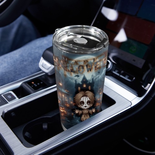 Happy Hello Ween 20oz Mobile Tumbler with Lid (Black Lock)