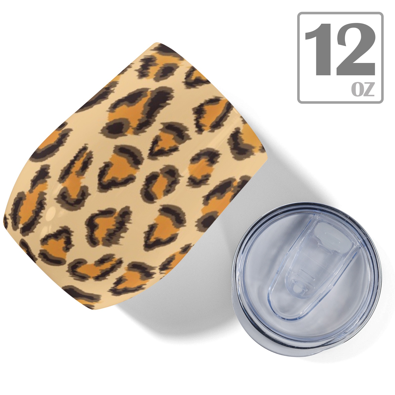 Wine Tumbler Leopard Pattern.jpg 12oz Wine Tumbler