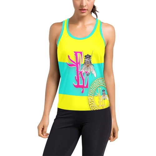 Bright & Shinny Collectable Fly Women's Racerback Tank Top (Model T60)