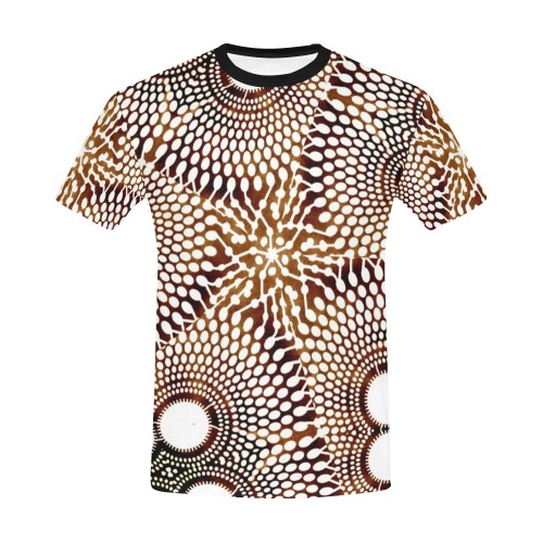 AFRICAN PRINT PATTERN 4 All Over Print T-Shirt for Men (USA Size) (Model T40)
