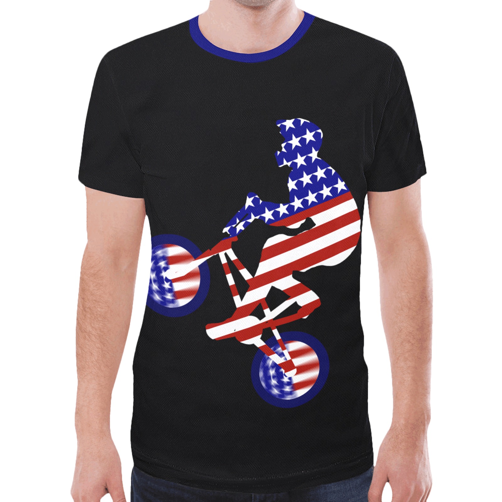 USA BMX Biking New All Over Print T-shirt for Men (Model T45)