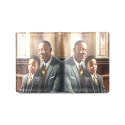 Family 2 Folded Men's Wallet Men's Leather Wallet (Model 1612)