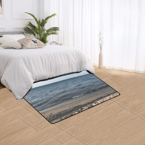 Beach Collection Area Rug with Black Binding 5'x3'3''