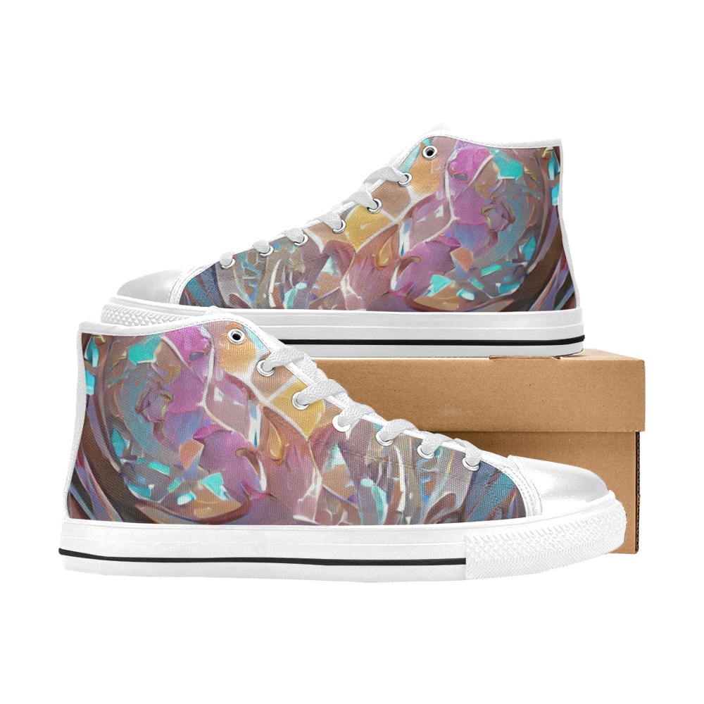 Mother_of_Pearl_TradingCard Women's Classic High Top Canvas Shoes (Model 017)