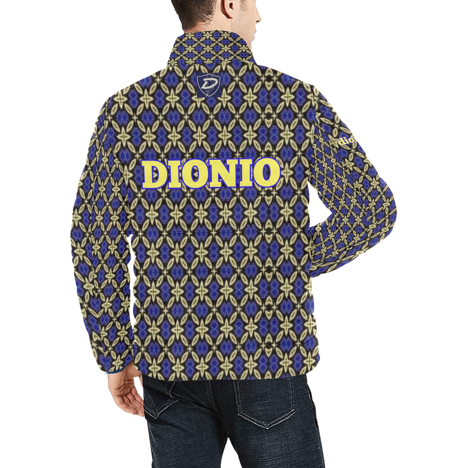 DIONIO Clothing - MAJESTIC Stand Collar Padded Jacket Men's Stand Collar Padded Jacket (Model H41)