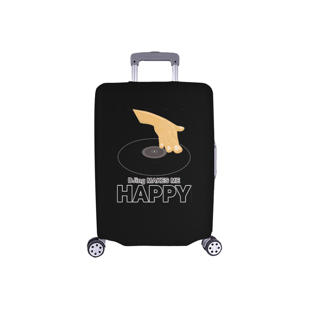 DJing Makes Me Happy Luggage Cover/Small 18"-21"