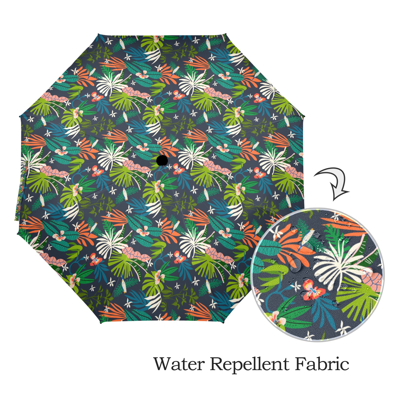 Gorilla Red Pattern Print Automatic Foldable Umbrella