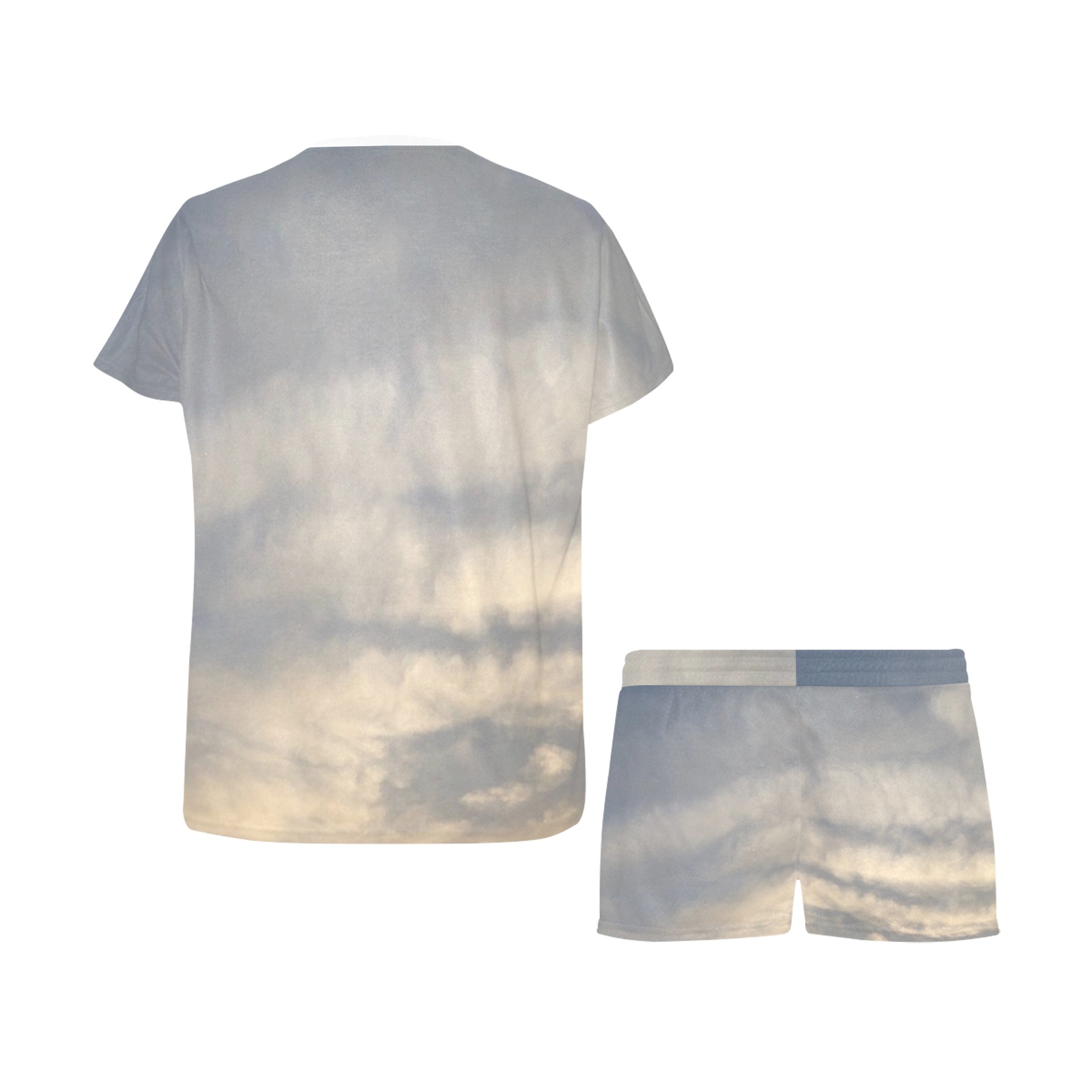Rippled Cloud Collection Women's Short Pajama Set