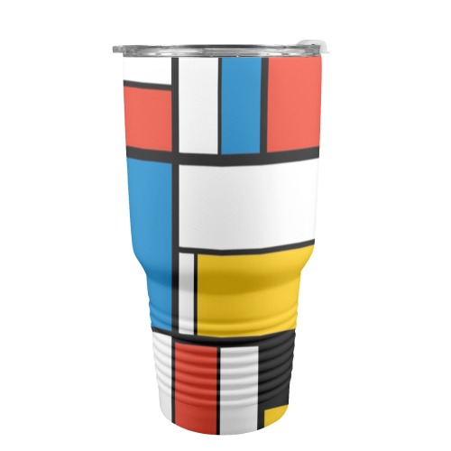 Mondrian De Stijl Modern 30oz Insulated Stainless Steel Mobile Tumbler