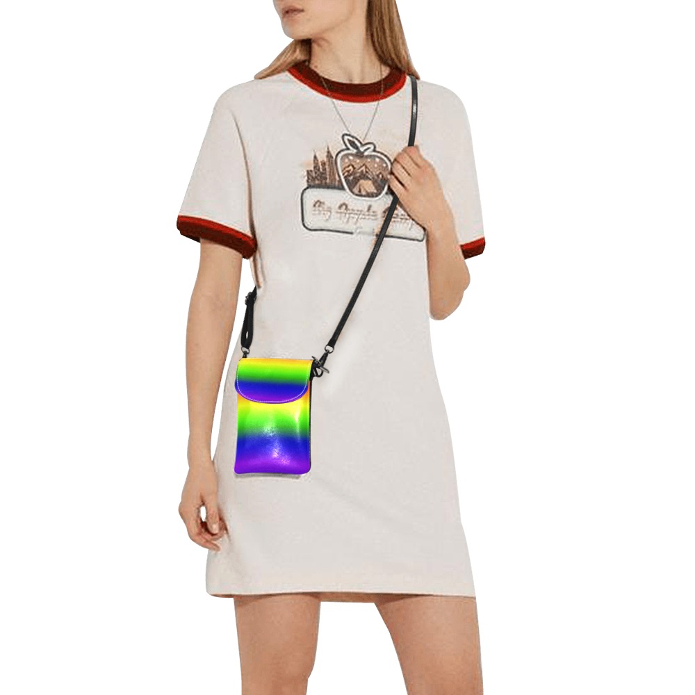 rainbow side Small Cell Phone Purse (Model 1711)