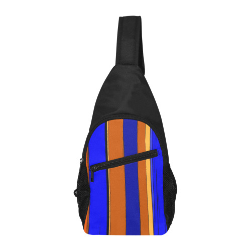 Abstract Blue And Orange 930 Chest Bag-Front Printing (Model 1719)
