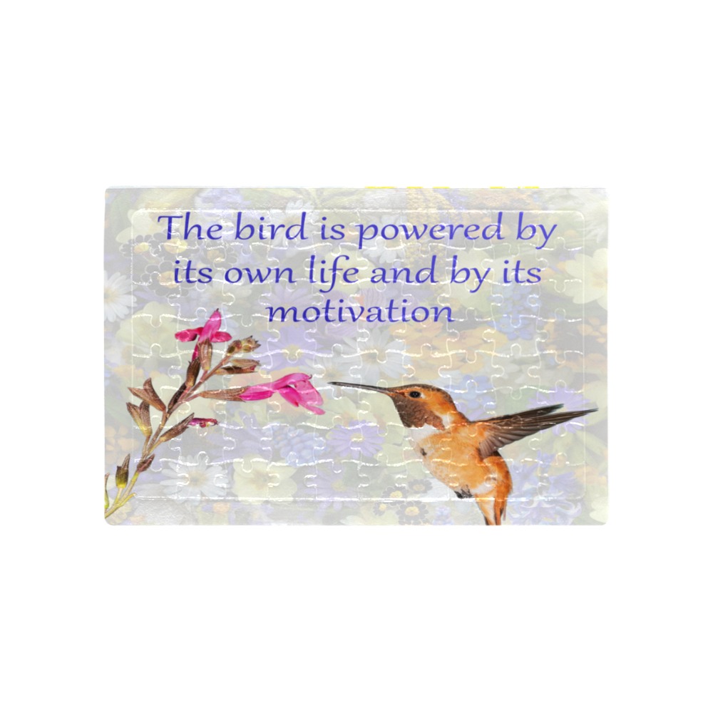 Puzzle : The bird is powered by its own life and by its motivation A4 Size Jigsaw Puzzle (Set of 80 Pieces)