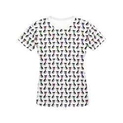 Black Cats Wearing Bow Ties All Over Print T-Shirt for Women (USA Size) (Model T40)