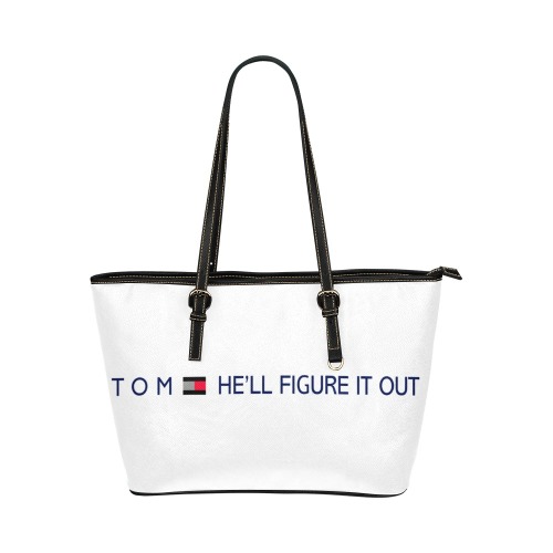 Tom, He'll Figure It Out Leather Tote Bag/Small (Model 1651)