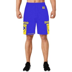 DIONIO Clothing - Blue & Yellow Basketball Shorts (Yellow D-Shield Logo) All Over Print Basketball Shorts