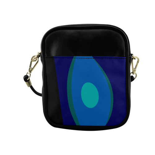 Dimensional Blue Abstract 915 Sling Bag (Model 1627)