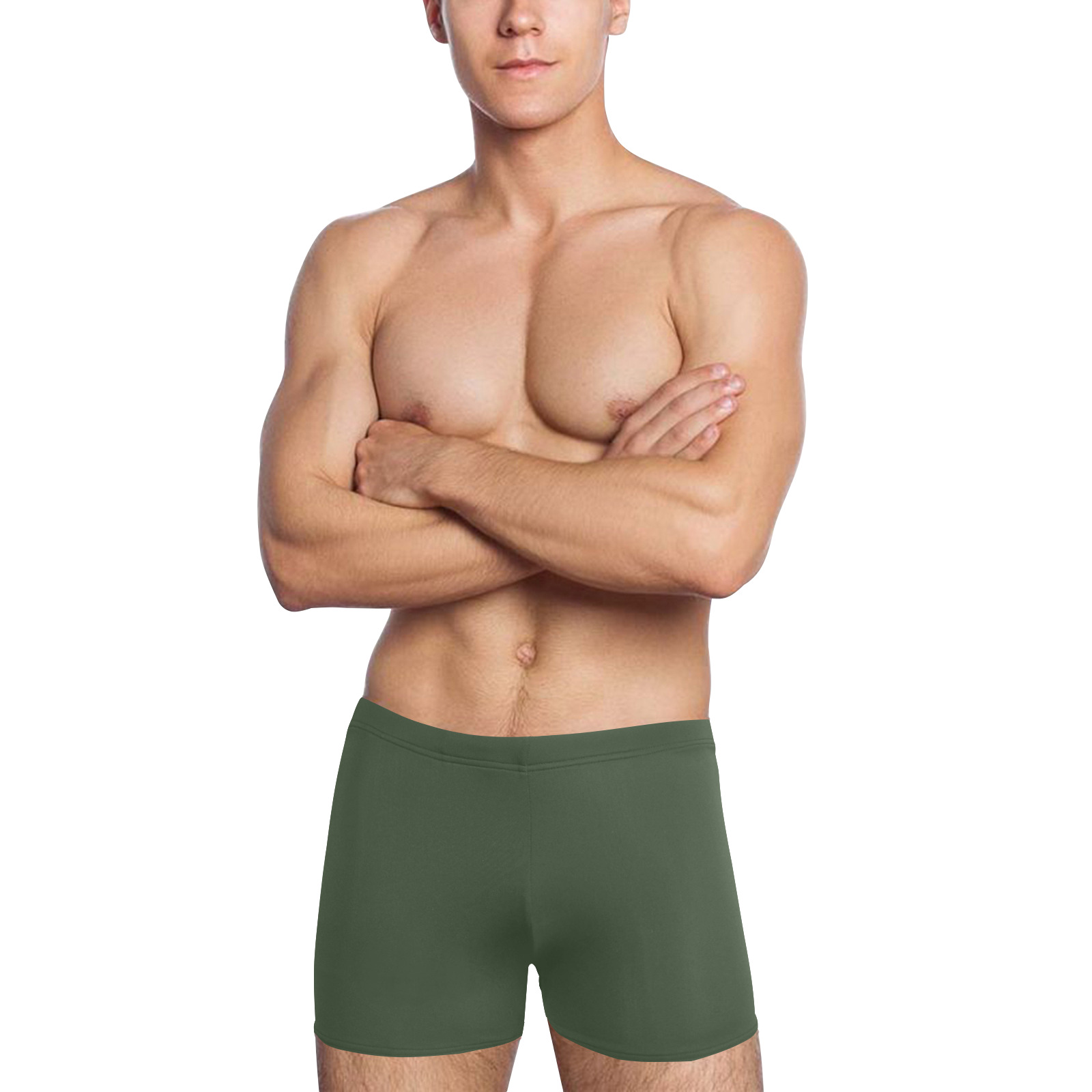 FOREST GREEN Men's Swimming Trunks (Model L60)