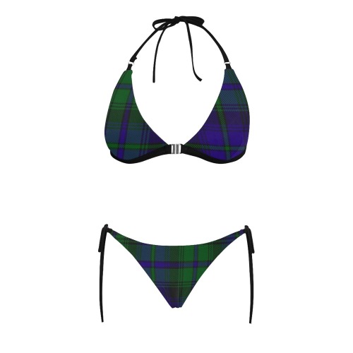 5TH. ROYAL SCOTS OF CANADA TARTAN Buckle Front Halter Bikini Swimsuit (Model S08)