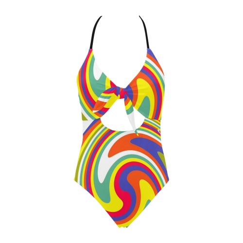 PATTERN-562 Backless Hollow Out Bow Tie Swimsuit (Model S17)