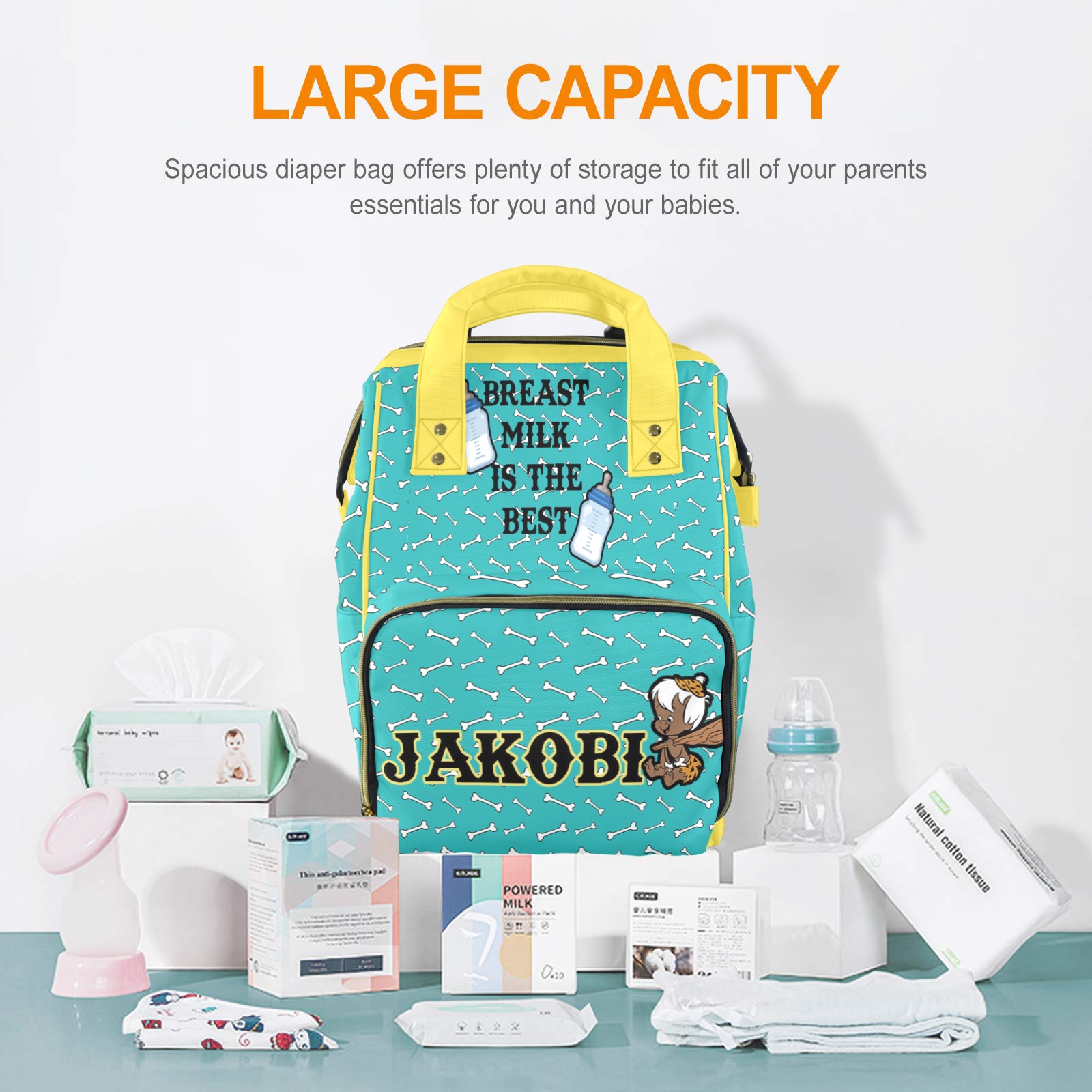 jAKOBI Multi-Function Diaper Bag-New (Model 1688)