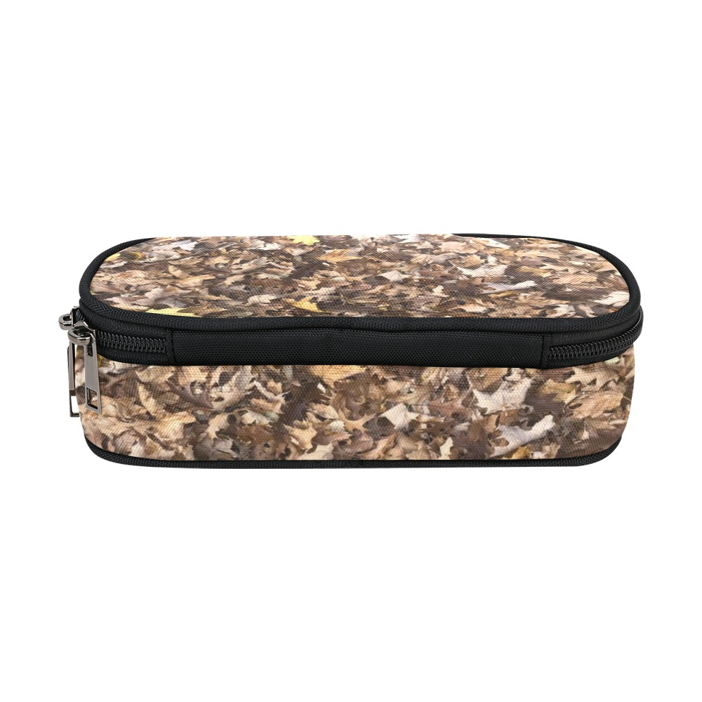 Autumn brown leaves Pencil Pouch/Large (Model 1680)