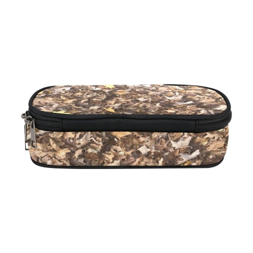 Autumn brown leaves Pencil Pouch/Large (Model 1680)