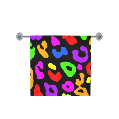 Leopard Print Rainbow Bath Towel 30"x56"