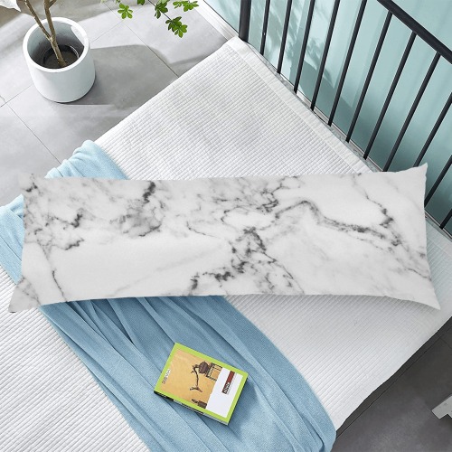 White Texture Background Body Pillow Case 20" x 54" (Two Sides)