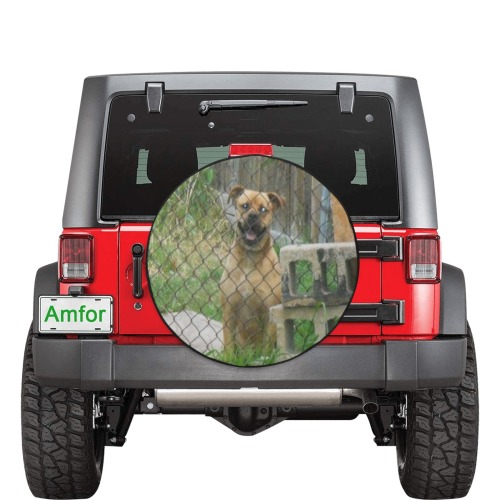 A Smiling Dog 32 Inch Spare Tire Cover