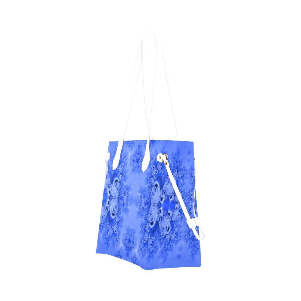 Blue Sky over the Bluebells Frost Fractal Clover Canvas Tote Bag (Model 1661)