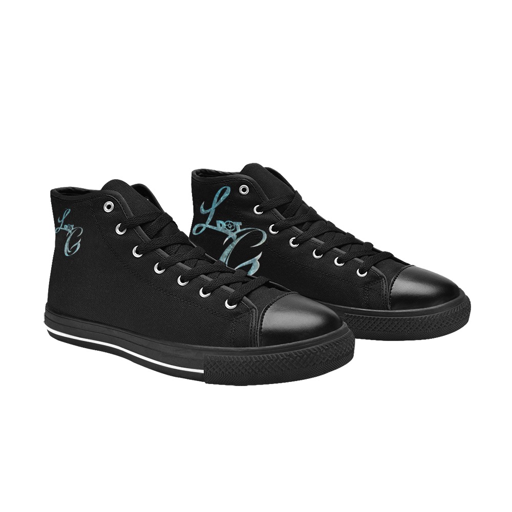 High Top Men Shoes Men's High Top Canvas Shoes-4 Sides (Model 017)