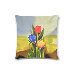 Blooming Unity Ծաղկող միասնություն Custom Zippered Pillow Case 16"x16"(Twin Sides)