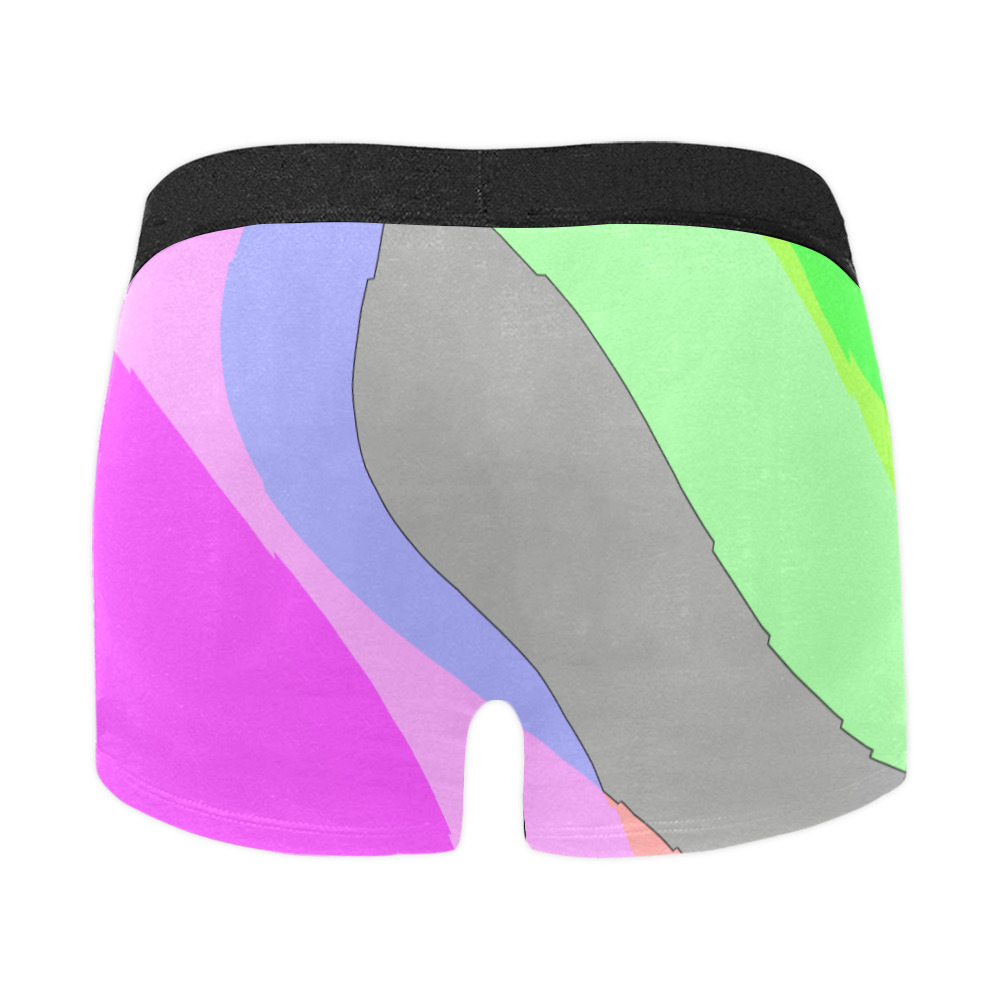 Abstract 703 - Retro Groovy Pink And Green Men's All Over Print Boxer Briefs (Model L10)
