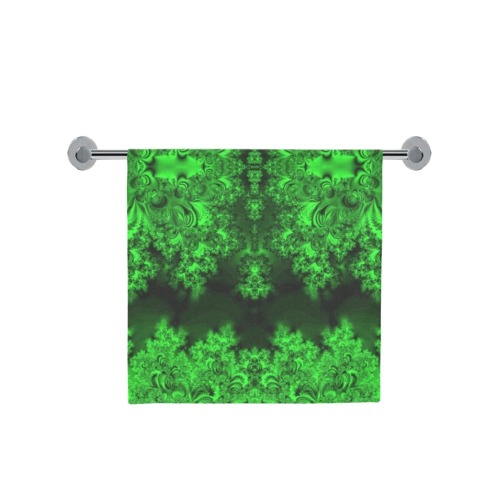 Frost on the Evergreens Fractal Bath Towel 30"x56"