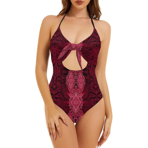 orient11 Backless Hollow Out Bow Tie Swimsuit (Model S17)