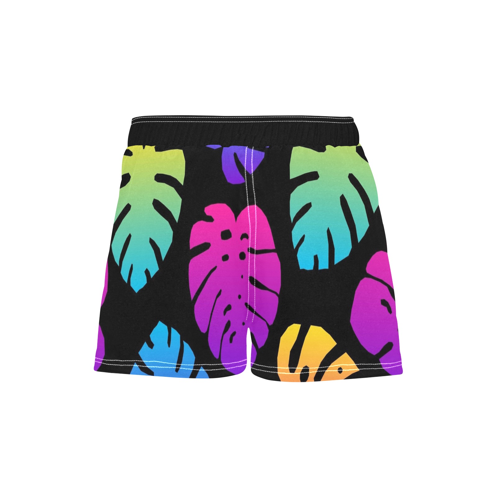 Neon Bright Tropical Print Women's Casual Board Shorts (Model L54)