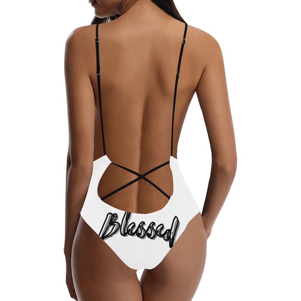 Blessed Sexy Lacing Backless One-Piece Swimsuit (Model S10)