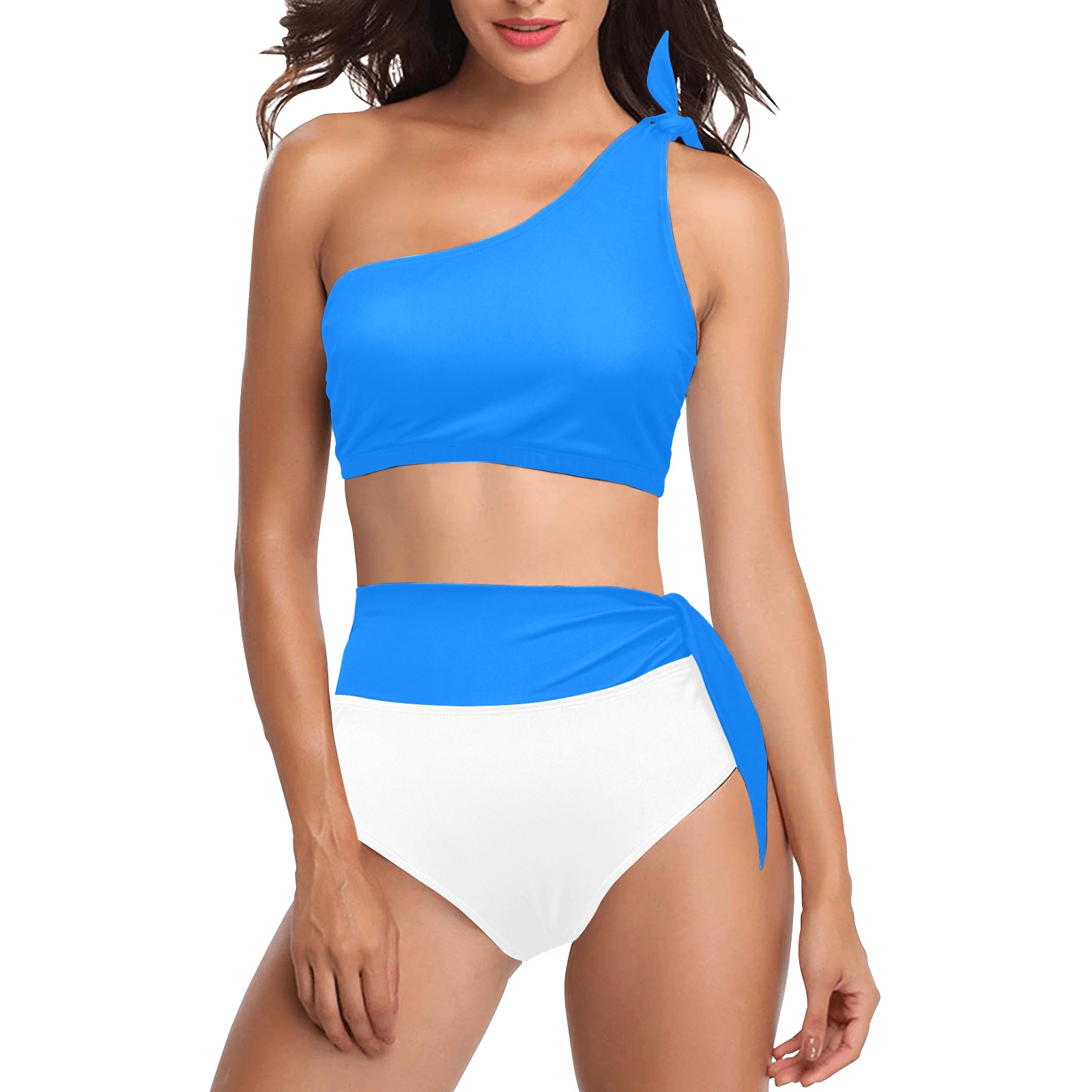 Sample 8 High Waisted One Shoulder Bikini Set (Model S16)