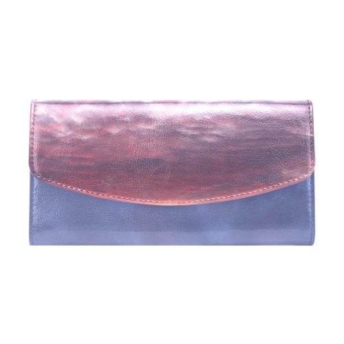 Morning Purple Sunrise Collection Women's Flap Wallet (Model 1707)