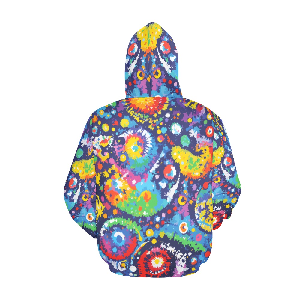 Beautiful modernist abstract art. Tie-dye colors. All Over Print Hoodie for Men (USA Size) (Model H13)