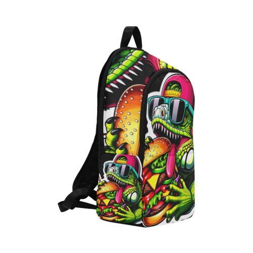 IGUANA EATING CHEESEBURGER 3 Fabric Backpack for Adult (Model 1659)