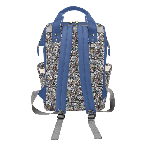 Mind Meld - Color - Blue Multi-Function Diaper Backpack/Diaper Bag (Model 1688)