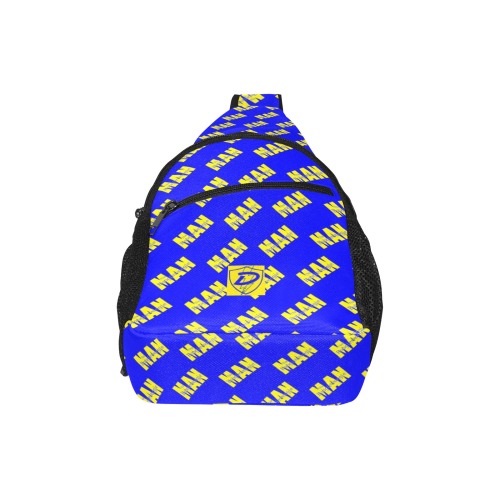 DIONIO Clothing - Tha Boogiewoogie Man Chest Bag (Blue & Yellow Repeat Logo) All Over Print Chest Bag (Model 1719)