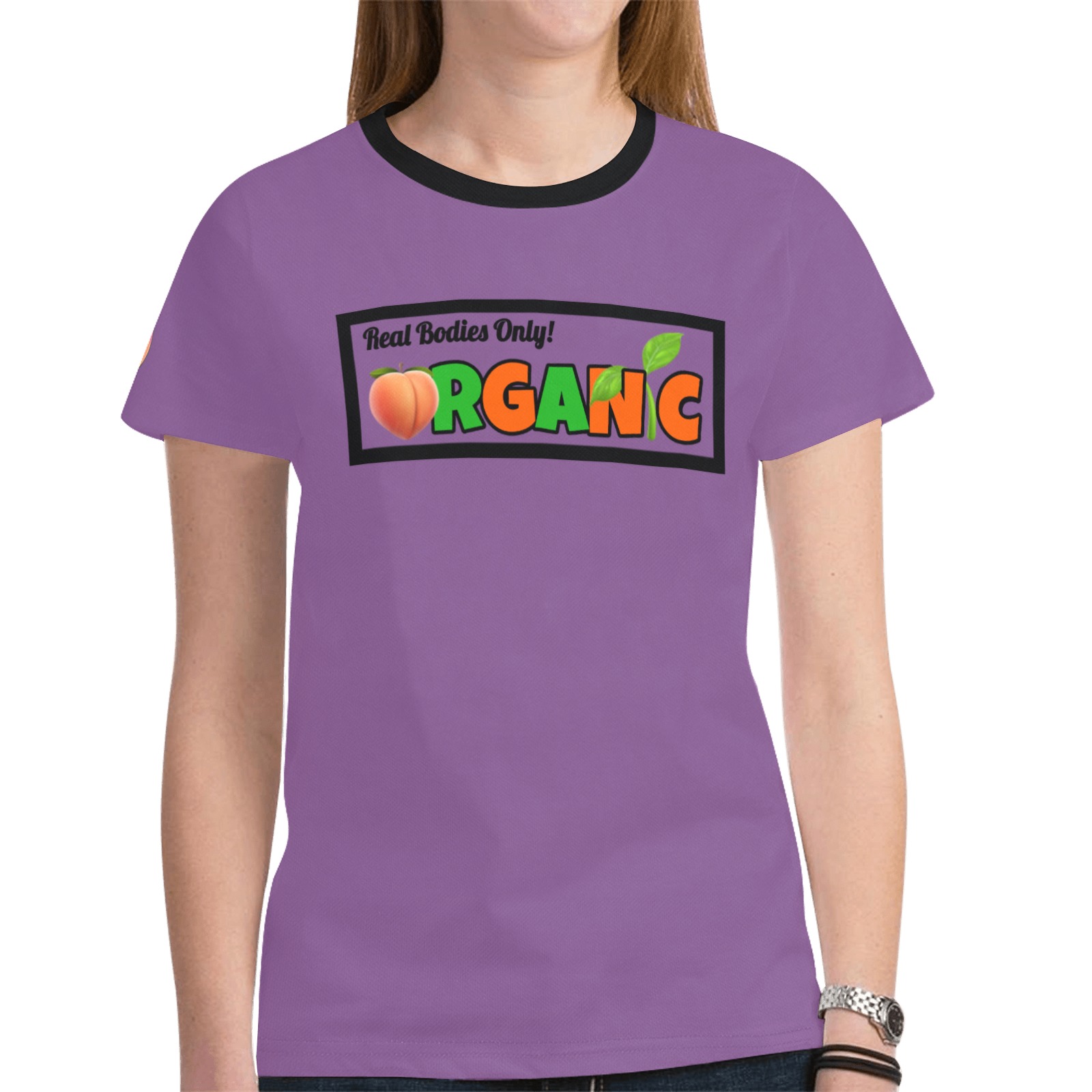 Purple T-Shirt (Womens) New All Over Print T-shirt for Women (Model T45)