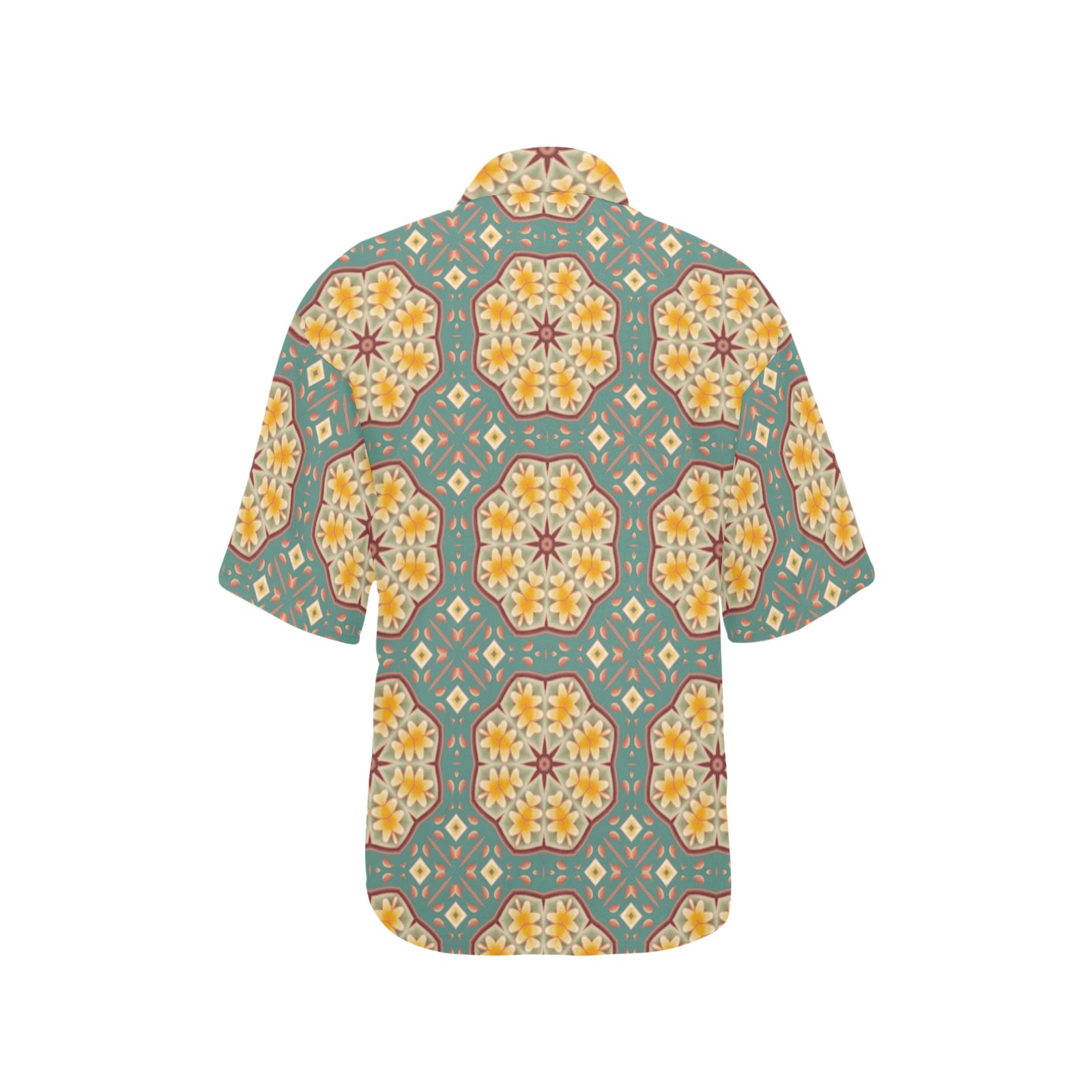 Beautiful Geometric - Back to School - Fall Colors All Over Print Hawaiian Shirt for Women (Model T58)