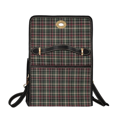 Classic Plaid Waterproof Canvas Bag-Black (All Over Print) (Model 1641)